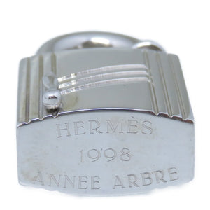 美品 エルメス ANNEE ARBRE 1998 樹液 カデナ キーホルダー チャーム シルバー 0028【中古】HERMES