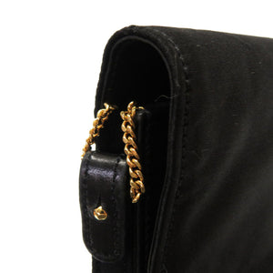 美品 エルメス クックテイル サテン ブラック ゴールド金具 ヴィンテージ 〇M刻印 ショルダーバッグ バッグ 黒 0034 【中古】 HERMES