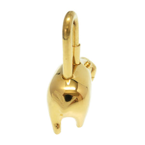 美品 エルメス ANNEE DES FLEUVES カバ バッグチャーム カデナ キーホルダー ゴールド アクセサリー 0034【中古】HERMES