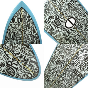 未使用 ディオール ステューシー コラボ サーフボード ブルー BEE シグネチャー ロゴ 0062【中古】Dior STUSSY