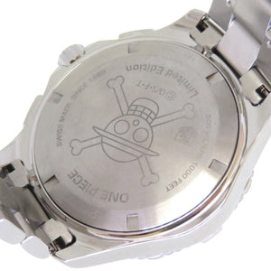 美品 タグホイヤー アクアレーサー ワンピース コラボ クロノグラフ 限定250本 CAN1012 クオーツ 腕時計 SS ブラック 黒文字盤 0063【中古】TAG HEUER ONE PIECE メンズ