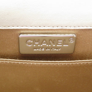 美品 シャネル ラインストーン クラッチバッグ スワロフスキー/レザー シルバー セカンドバッグ 0070【中古】CHANEL