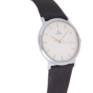 オメガ クオーツ 腕時計 タペストリー SS/レザー ゴールド 0080【中古】OMEGA メンズ