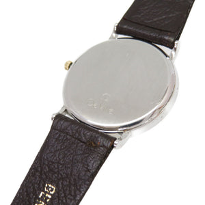 オメガ クオーツ 腕時計 タペストリー SS/レザー ゴールド 0080【中古】OMEGA メンズ