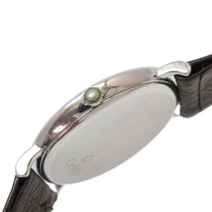 オメガ クオーツ 腕時計 タペストリー SS/レザー ゴールド 0080【中古】OMEGA メンズ