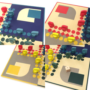 新品同様 エルメス ホースカット リトル ホースゲーム ボードゲーム セリエ LE JEU DE PETITS CHEVAUX HORSECUT その他ホビー ウッド/ウッド ブラウン 0076【中古】HERMES ユニセックス