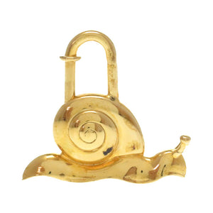 エルメス カタツムリ ゴールド 1995 ANNEE DE LA ROUTE カデナ チャーム 南京錠 かたつむり 0197 【中古】 HERMES