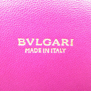 新品同様 ブルガリ レザー メタリックレッド ゴールド金具 長財布 財布 赤 0018 【中古】 BVLGARI