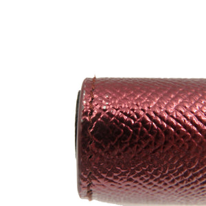 新品同様 ブルガリ レザー メタリックレッド ゴールド金具 長財布 財布 赤 0018 【中古】 BVLGARI