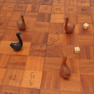新品同様 エルメス 蛇と梯子 JEU DE L’OIE SNAKES AND LADDERS ウッド ブラウン ボードゲーム 茶 0049 【中古】 HERMES