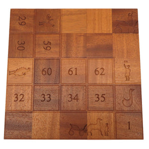 新品同様 エルメス 蛇と梯子 JEU DE L’OIE SNAKES AND LADDERS ウッド ブラウン ボードゲーム 茶 0049 【中古】 HERMES