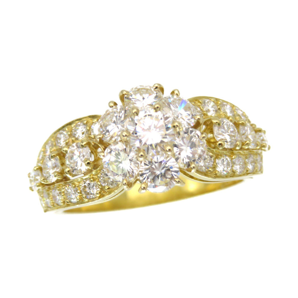 美品 ヴァンクリーフ＆アーペル スノーフレイク K18YG ダイヤ リング 指輪 D0.26ct/D1.81ct ダイヤモンド 13号 ゴールド 0151【中古】Van Cleef & Arpels