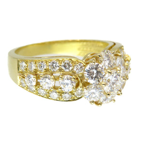 美品 ヴァンクリーフ＆アーペル スノーフレイク K18YG ダイヤ リング 指輪 D0.26ct/D1.81ct ダイヤモンド 13号 ゴールド 0151【中古】Van Cleef & Arpels