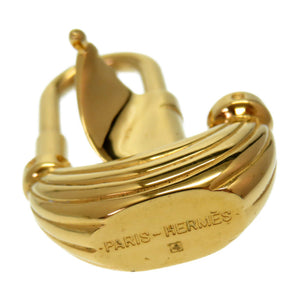 エルメス パリの空気 パリの風 帆船 ヨット カデナチャーム キーホルダー ゴールド 0248【中古】HERMES