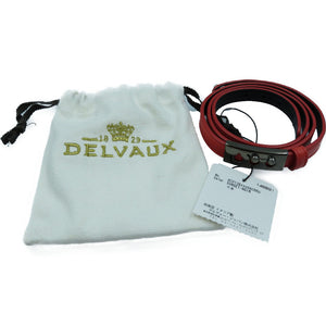 未使用 デルヴォー デルボー 3連 ブレスレット タンペート レッド 赤 ブラック 黒 レザー 0332【中古】DELVAUX
