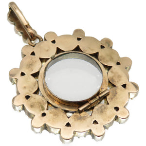 ジョージアン アンティーク 1820年頃 ガーネット ロケットペンダント トップ K9YG/ガーネット ヴィンテージ ジュエリー アクセサリー 0001【中古】Georgean レディース