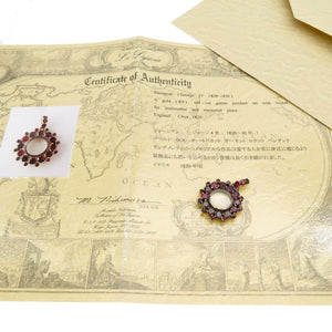 ジョージアン アンティーク 1820年頃 ガーネット ロケットペンダント トップ K9YG/ガーネット ヴィンテージ ジュエリー アクセサリー 0001【中古】Georgean レディース