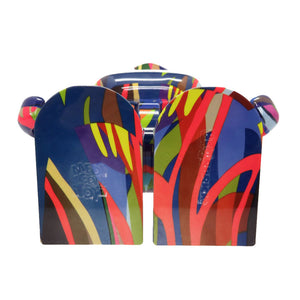 未使用 メディコム トイ ベアブリック カウズ テンション 1000％ プラスチック マルチカラー 人形 フィギュア クマ 熊 0033 【中古】MEDICOM TOY BE@RBRIC KAWS TENSION