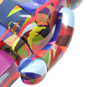 未使用 メディコム トイ ベアブリック カウズ テンション 1000％ プラスチック マルチカラー 人形 フィギュア クマ 熊 0033 【中古】MEDICOM TOY BE@RBRIC KAWS TENSION