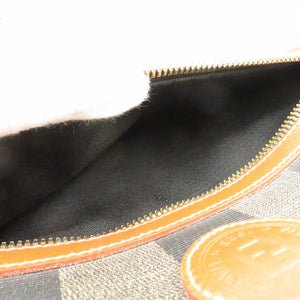 フェンディ ペカン柄 PVC ブラウン ブラック ハンドバッグ ワンショルダー バッグ 0100 【中古】 FENDI