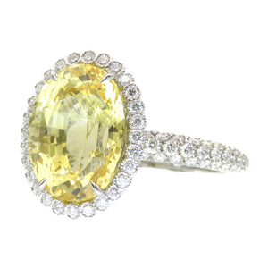 新品同様 ティファニー イエローサファイア/ダイヤモンド/Pt950 リング 指輪 12号 ジュエリー 0137【中古】TIFFANY&Co. レディース