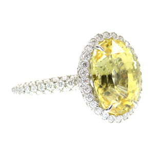 新品同様 ティファニー イエローサファイア/ダイヤモンド/Pt950 リング 指輪 12号 ジュエリー 0137【中古】TIFFANY&Co. レディース