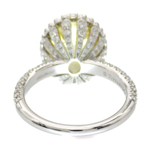 新品同様 ティファニー イエローサファイア/ダイヤモンド/Pt950 リング 指輪 12号 ジュエリー 0137【中古】TIFFANY&Co. レディース