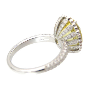 新品同様 ティファニー イエローサファイア/ダイヤモンド/Pt950 リング 指輪 12号 ジュエリー 0137【中古】TIFFANY&Co. レディース