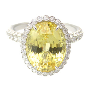 新品同様 ティファニー イエローサファイア/ダイヤモンド/Pt950 リング 指輪 12号 ジュエリー 0137【中古】TIFFANY&Co. レディース