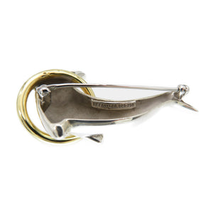 美品 ティファニー イルカ ブローチ ドルフィン K18YG/シルバー925 アクセサリー 750 ジュエリー 0139【中古】TIFFANY&Co.