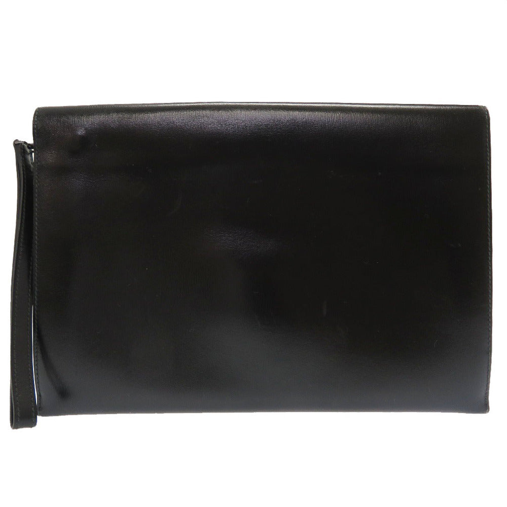 エルメス キリウス ボックスカーフ ブラック パラジウム金具 〇L刻印 クラッチバッグ バッグ 黒 0169 【中古】 HERMES メンズ