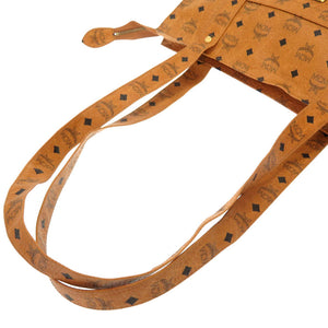 美品 エム シー エム モノグラム 柄 PVC ブラウン トートバッグ バッグ 茶 0224 【中古】 MCM