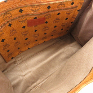 美品 エム シー エム モノグラム 柄 PVC ブラウン トートバッグ バッグ 茶 0224 【中古】 MCM