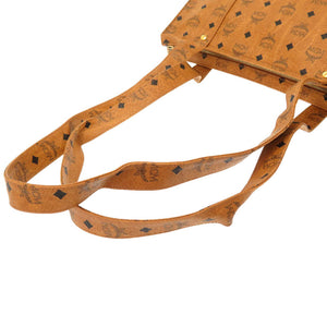 美品 エム シー エム モノグラム 柄 PVC ブラウン トートバッグ バッグ 茶 0225 【中古】 MCM