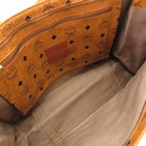 美品 エム シー エム モノグラム 柄 PVC ブラウン トートバッグ バッグ 茶 0225 【中古】 MCM