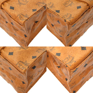 美品 エム シー エム モノグラム 柄 PVC ブラウン トートバッグ バッグ 茶 0225 【中古】 MCM