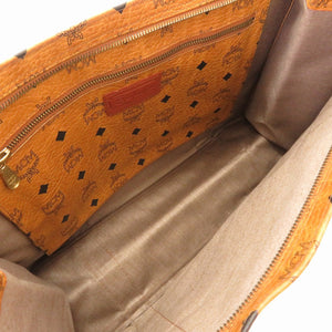 美品 エム シー エム モノグラム 柄 PVC ブラウン トートバッグ バッグ 茶 0226 【中古】 MCM