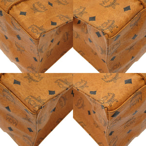 美品 エム シー エム モノグラム 柄 PVC ブラウン トートバッグ バッグ 茶 0227 【中古】 MCM