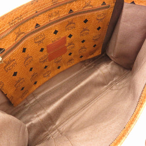 美品 エム シー エム モノグラム 柄 PVC ブラウン トートバッグ バッグ 茶 0229 【中古】 MCM