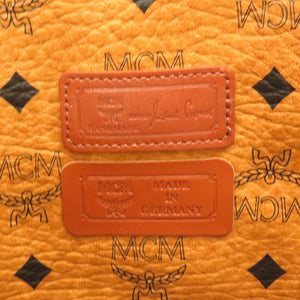 美品 エム シー エム モノグラム 柄 PVC ブラウン トートバッグ バッグ 茶 0229 【中古】 MCM