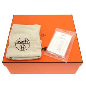 未使用 エルメス プリュム28 トロイカ シャモニー エベンヌ シルバー金具 □K刻印 ハンドバッグ バッグ 茶 0026 【中古】 HERMES ハラコ