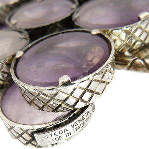 ボッテガ ヴェネタ グレープ アメジスト ネックレス シルバー925 葡萄 ブドウ 0009【中古】BOTTEGA VENETA