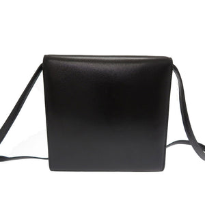 エルメス カデナ金具 カデナ金具 2WAY ボックスカーフ ショルダーバッグ クラッチバッグ ヴィンテージ ブラック ゴールド金具 0059【中古】HERMES