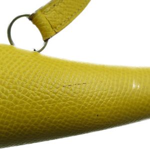 エルメス クシュベル ラッパ ホーン ネックレス チョーカー B刻印 イエロー 黄 0064【中古】HERMES