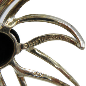 美品 ティファニー ファイヤーワークス シルバー925 オニキス シルバー ブラック ブローチ 0099【中古】TIFFANY&Co.