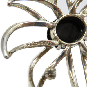 美品 ティファニー ファイヤーワークス シルバー925 オニキス シルバー ブラック ブローチ 0099【中古】TIFFANY&Co.