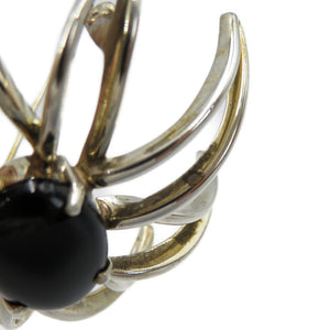 美品 ティファニー ファイヤーワークス シルバー925 オニキス シルバー ブラック ブローチ 0099【中古】TIFFANY&Co.