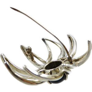 美品 ティファニー ファイヤーワークス シルバー925 オニキス シルバー ブラック ブローチ 0099【中古】TIFFANY&Co.