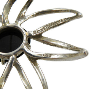 美品 ティファニー ファイヤーワークス シルバー925 オニキス シルバー ブラック ブローチ 0039【中古】TIFFANY&Co.