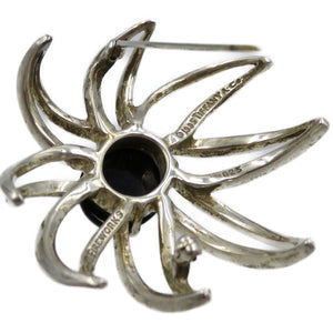 美品 ティファニー ファイヤーワークス シルバー925 オニキス シルバー ブラック ブローチ 0039【中古】TIFFANY&Co.